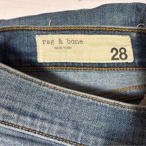 Rag & Bone Skinny Jeans with Fringed Hem Size 28